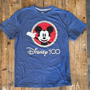 Disney Blue Mickey Mouse 100th Anniversary Tee